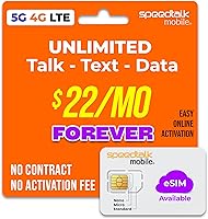 Vista 11 de Tarjeta SIM prepaga para teléfonos móviles y celulares SpeedTalk Mobile para teléfonos inteligentes y celulares Plan mensual de $11 - Llamadas
