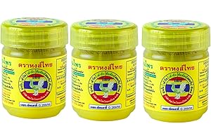 Traditional Thai Herbal Inhaler Yellow, 3-Pack