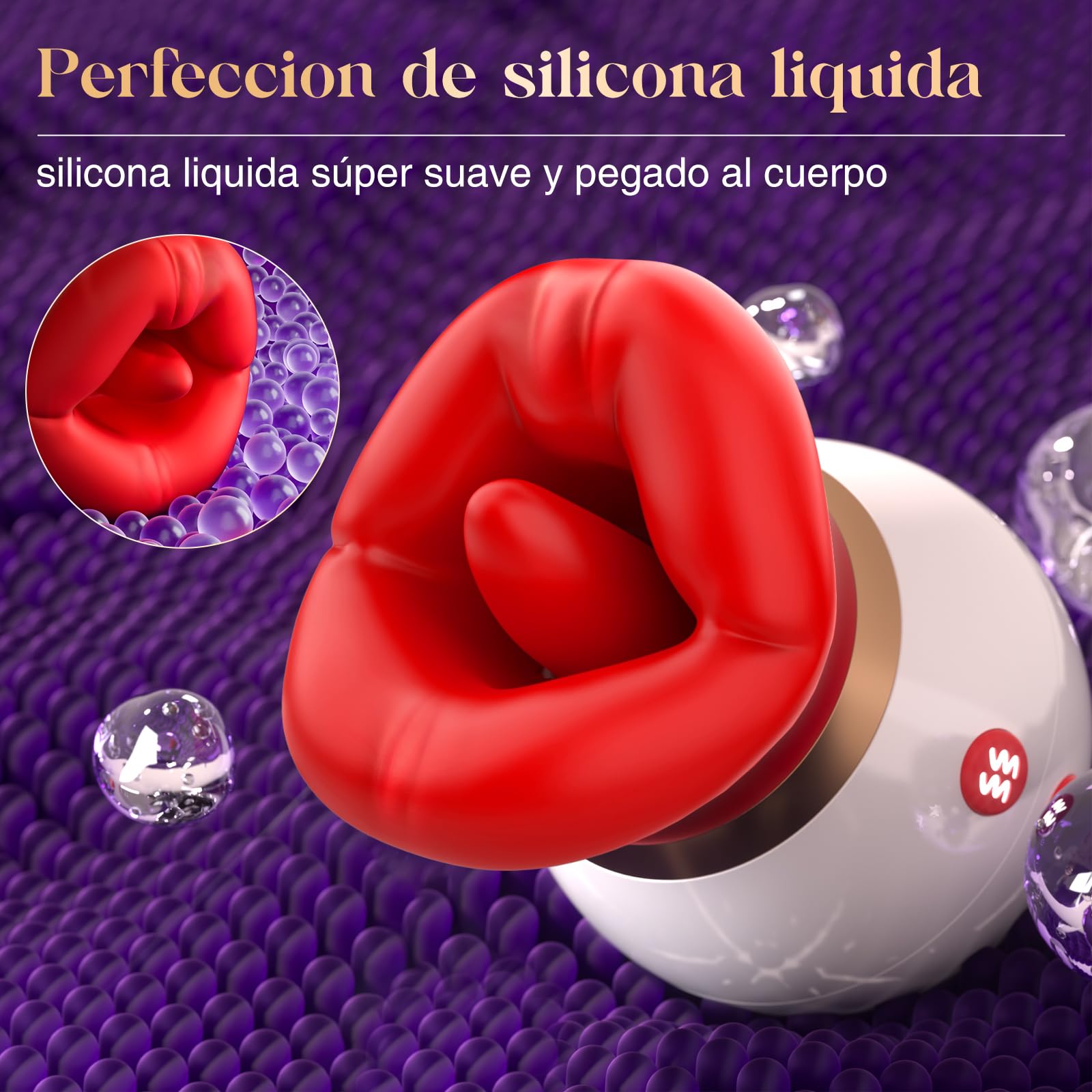 Vibradorador Mujer Juguetes Eróticos con APP, Succionador de Clítoris Femenino Vibrador con 3 modos de succión 10 lamidos de lengua, Juguetes Sexuales Giratorio 360° Vibradores Consoladores