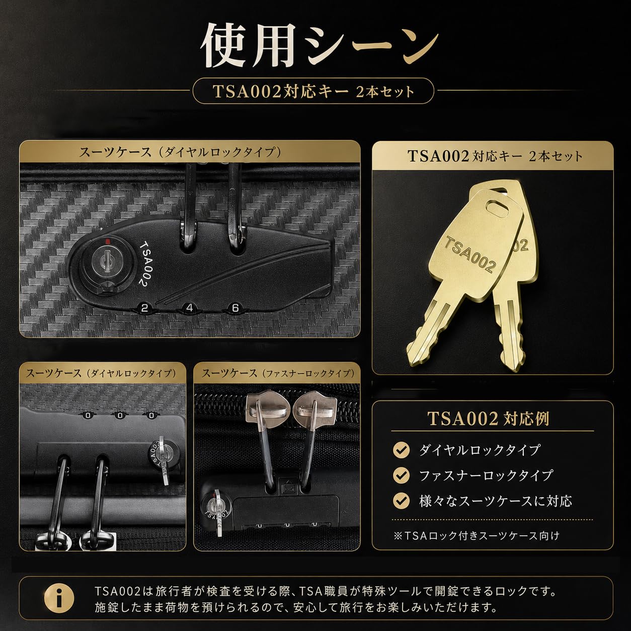 Amazon.co.jp: TSA 鍵 TSA002用のロックキー 鍵 2本セット トラベル