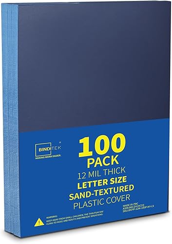 Vista 21 de Binditek Paquete de 10 Policubiertas con Textura de Arena de 20 Mil - Superpesadas para Informes Comerciales y Propuestas - Acabado Ligeramente