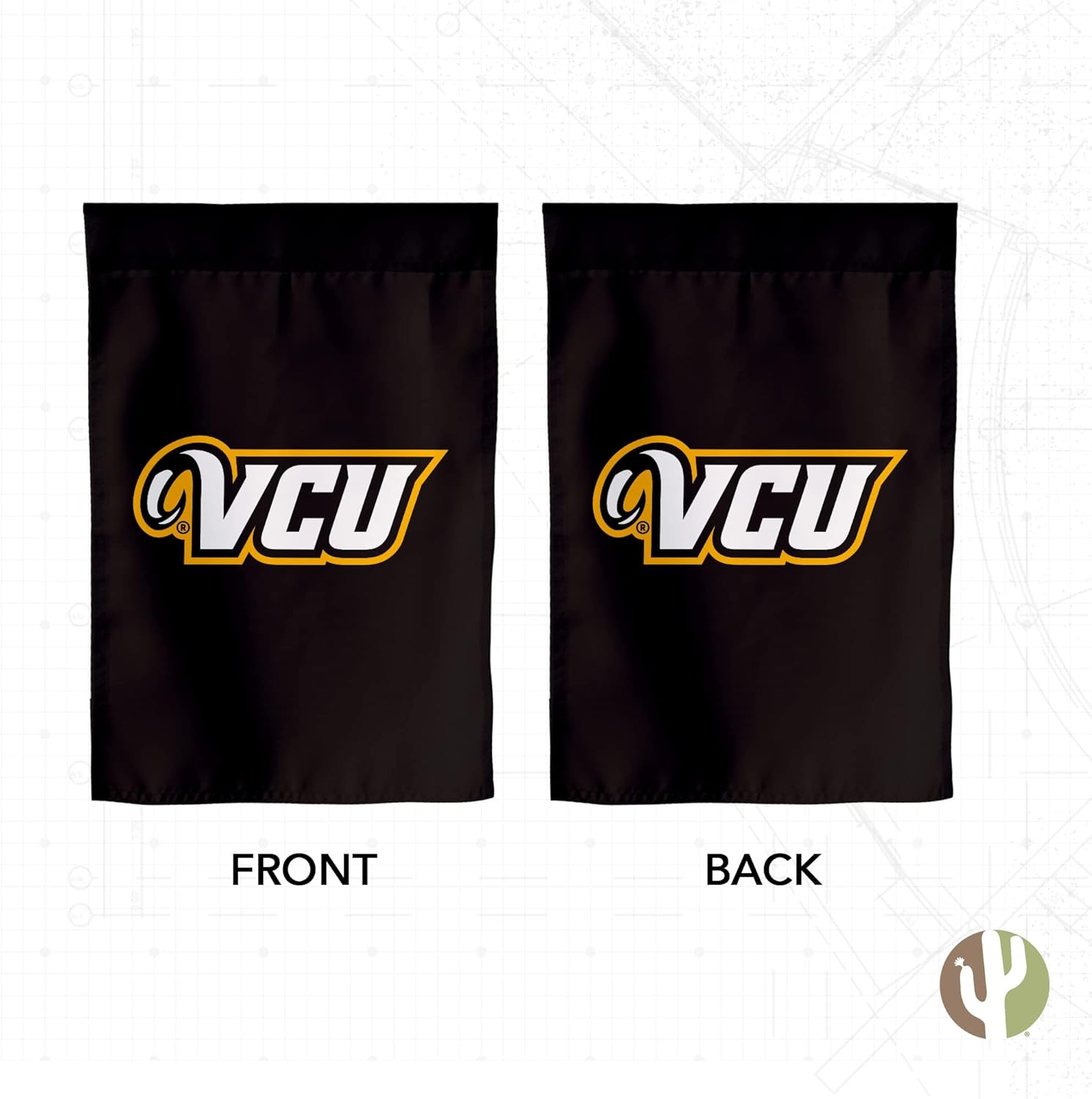 Desert Cactus Virginia Commonwealth University VCU Garden Flag – 19 x 12 inch Commonwealth Rams Banner, For Outdoor Display and Events (Design H) - Image 2