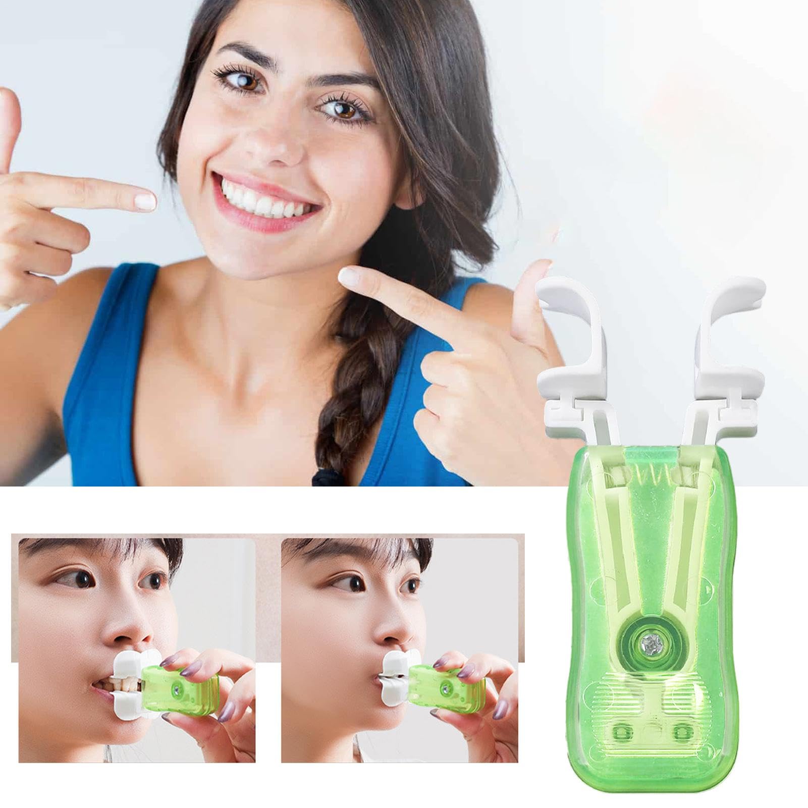 Entrenamiento muscular bucal | Ejercitador de labios para levantamiento facial, entrenador muscular de labios, masajeador de boca, tensor muscular multifuncional ABS para una piel más firme, reduce