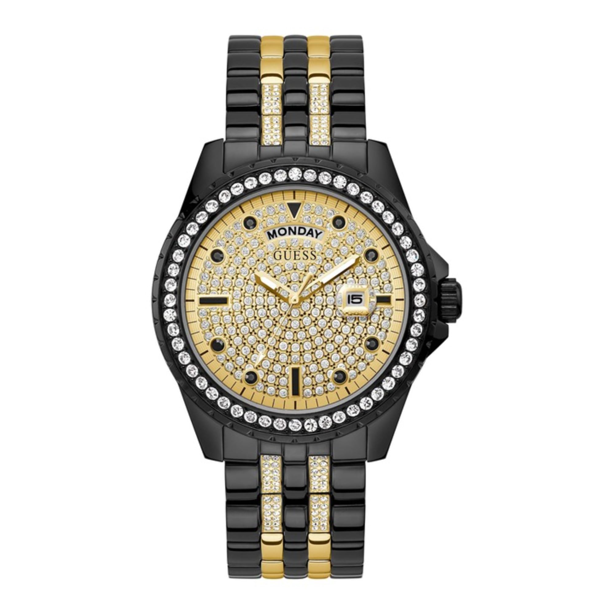 Guess Golden Dial Men Stainless Steel Strap Analog Watch - GW0218G3 (B0D4ZFV839) Amazon Price History, Amazon Price Tracker