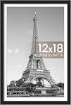 upsimples 8x10 Picture Frame, Display Pictures 5x7 with Mat or 8x10 Without Mat, Wall Hanging Photo Frames, Black