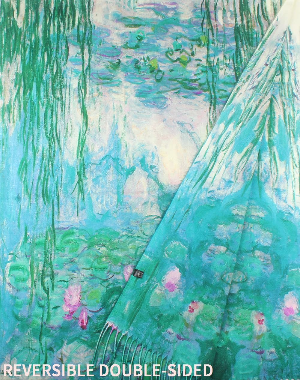 Umjetnost Soft Cashmere Feel Scarf For Women Winter Warm Scarves Large Shawl Wrap Monet Van Gogh Art Print - Image 3