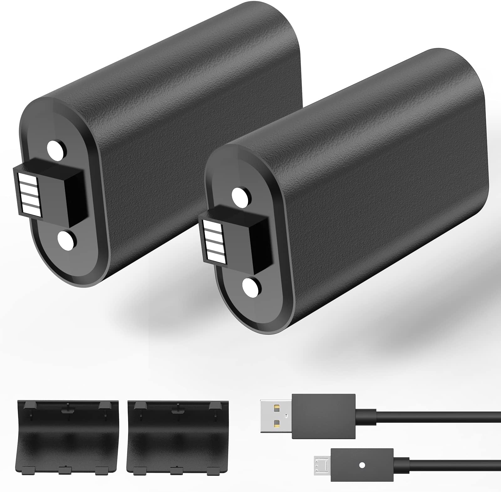 Battery Pack for Xbox One Controller, Compatible with Xbox One/Xbox Series X|S Controller 1200mAh Ni-MH Rechargeable Battery with 5ft Micro USB Charging Cable