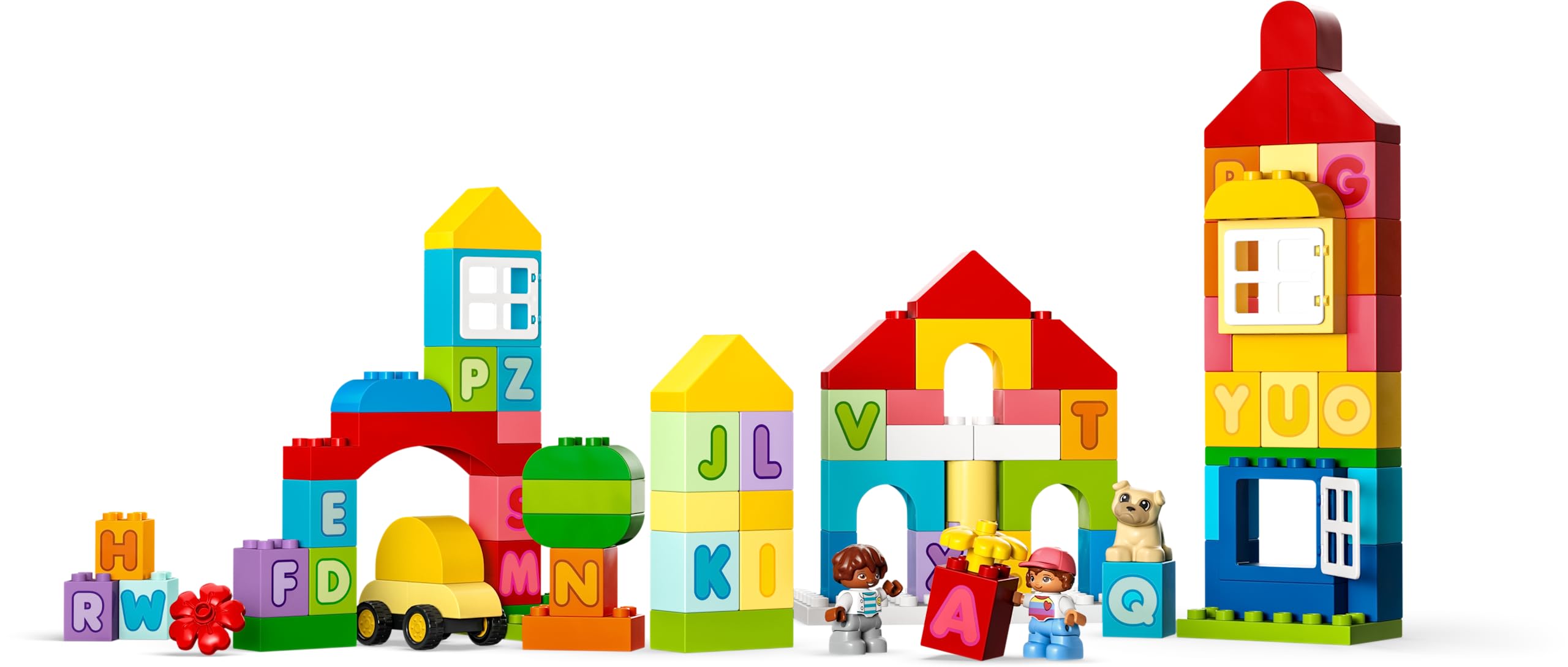 LEGO DUPLO CLASSIC 10935 Alfabet miejski, zabawka edukacyjna, uczyć się kolorów i liter