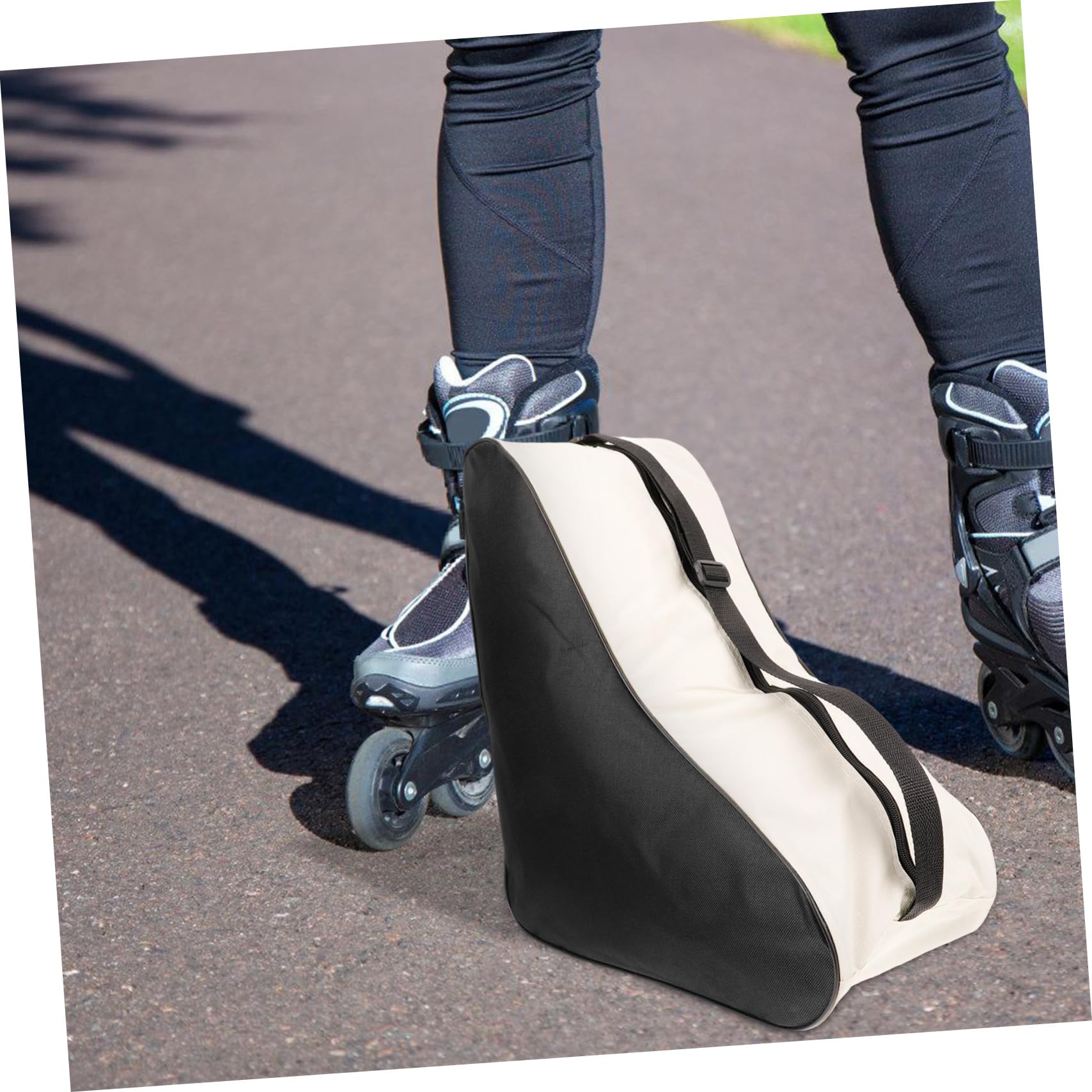 Abaodam Bolsa para patines resistente al desgaste, práctico soporte para patines de diseño simple para un fácil uso y limpieza de transporte