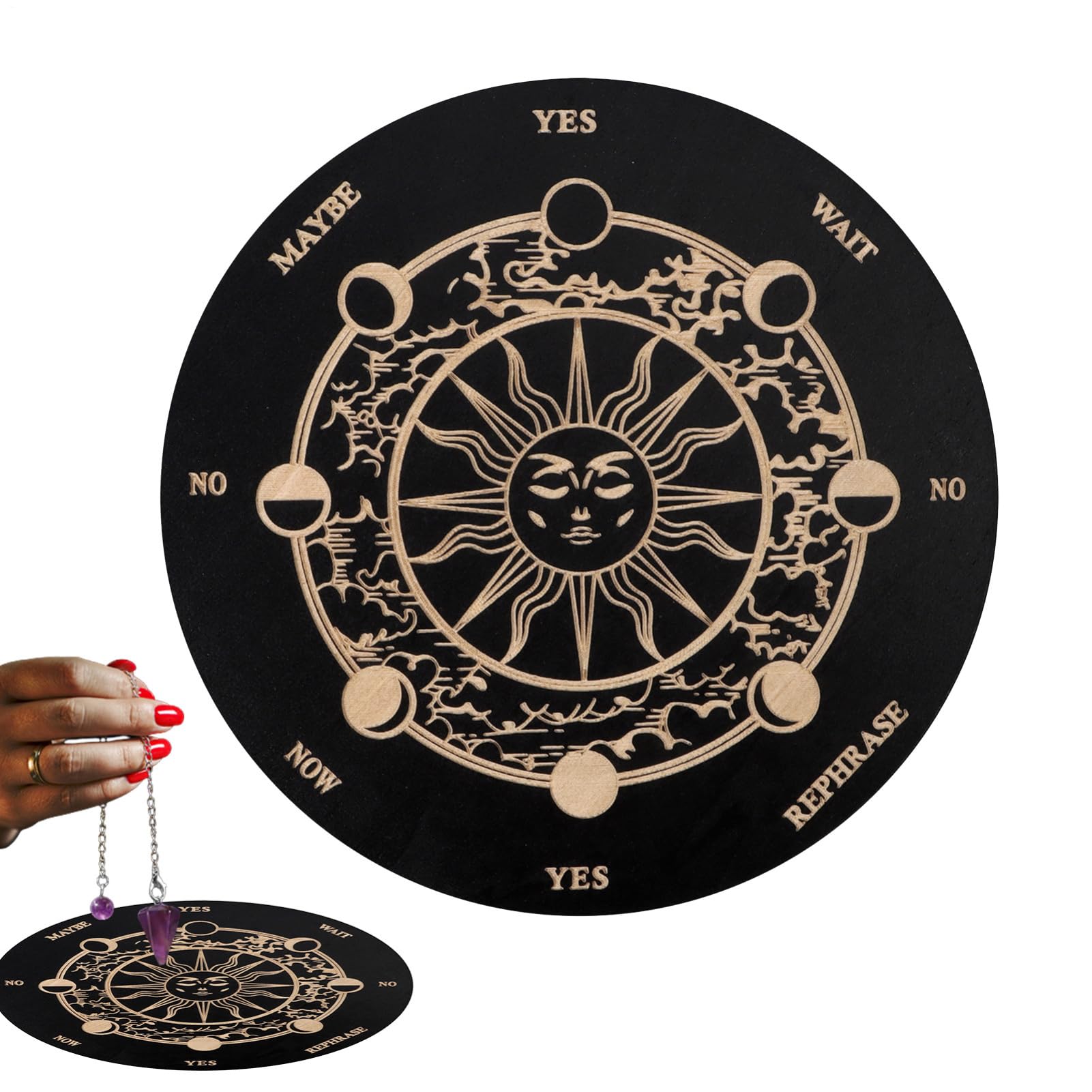 Tavola di divinazione, tavole metafisiche con lettere, in legno, elemento decorativo spirituale familiare per principianti