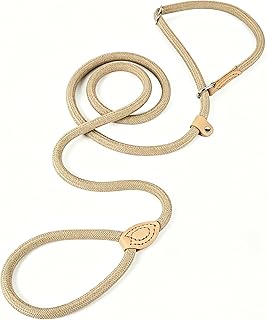 Retrieverleine mit Zugstopp, 180 cm Hundeleine mit integriertem Halsband, verstellbare Trainingsleine & Hausleine für kleine Hunde und große Hunde, wetterfest und robust