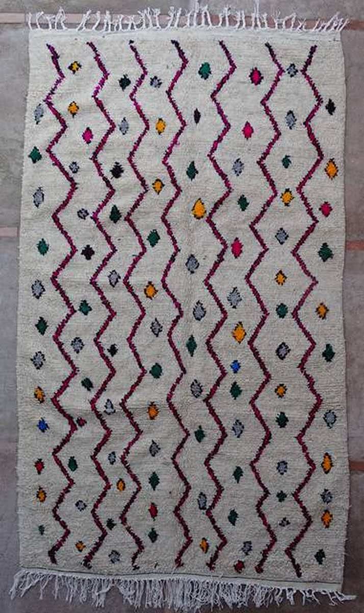 Tapis berbère marocain Authentique Azilal en Laine 260x155 cm 𝟯𝟭𝟰€ TTC