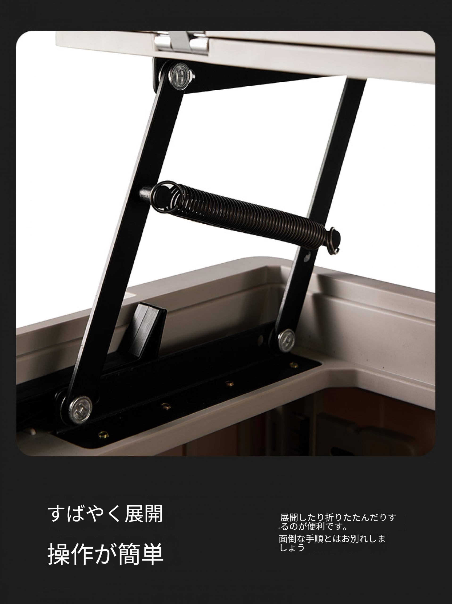 Amazon.co.jp: キャンプ収納ボックス 折りたたみテーブル 2in1 大容量