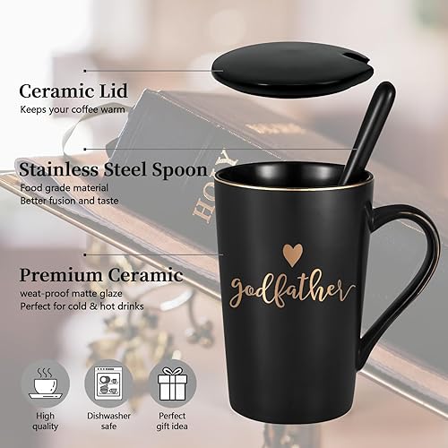 Miniatura 4 de YHRJWN Regalo de Propuesta para Padrinos, Taza de Café para Madrina y Padrino, Regalos de los Ahijados para los Padrinos, Regalos para Padrinos para