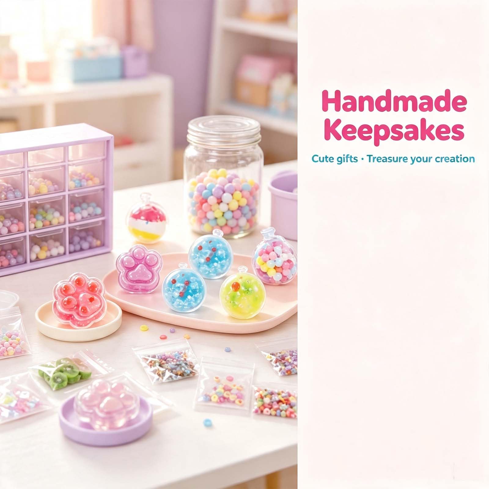 DIY Fried Ice Squishy Toy Kit, Katzenpfote Fried Ice Handmade (Alle)