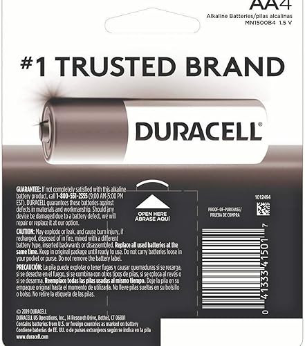 Miniatura 7 de Duracell 41501 - Batería de celda AA (paquete de 4) (MN1500B4)