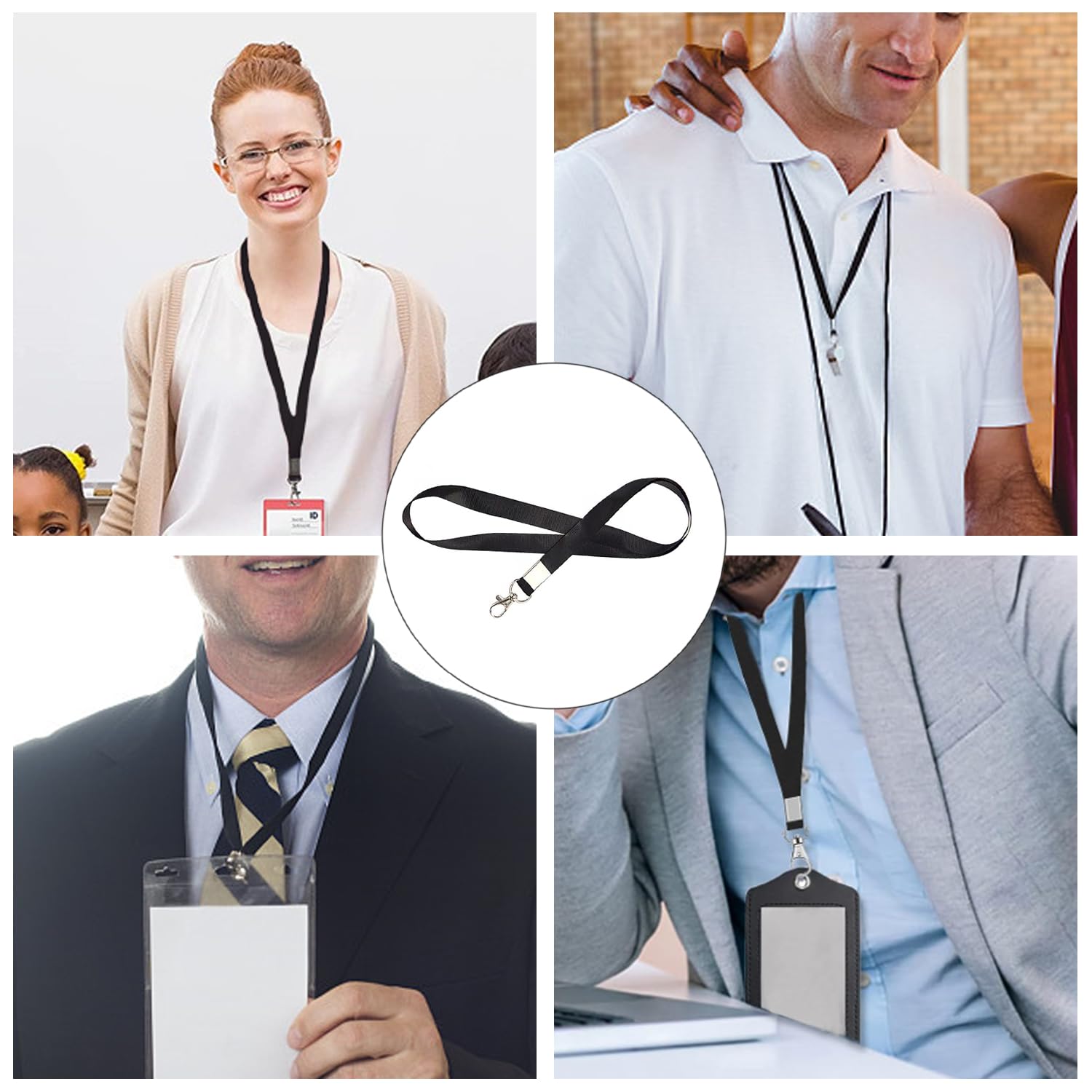 Cordini Per Badge 20 Pezzi - Con Clip Girevole, Per Carte D'Identità E Ufficio - Foto 4