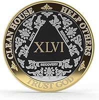 Vista 12 de Silver & Gold - Medallón de Alcohólicos Anónimos de 1 a 60 años (10 años (X)) Cápsula AA incluida