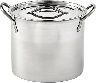 IMUSA Stainless Steel Stock Pot with Lid, 20 Quart, Silver