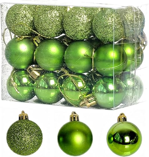 Bolas de adorno para Navidad - 24 bolas inastillables para colgar en el árbol de Navidad y decorar en las fiestas bolas navideñas esmeriladas, mate