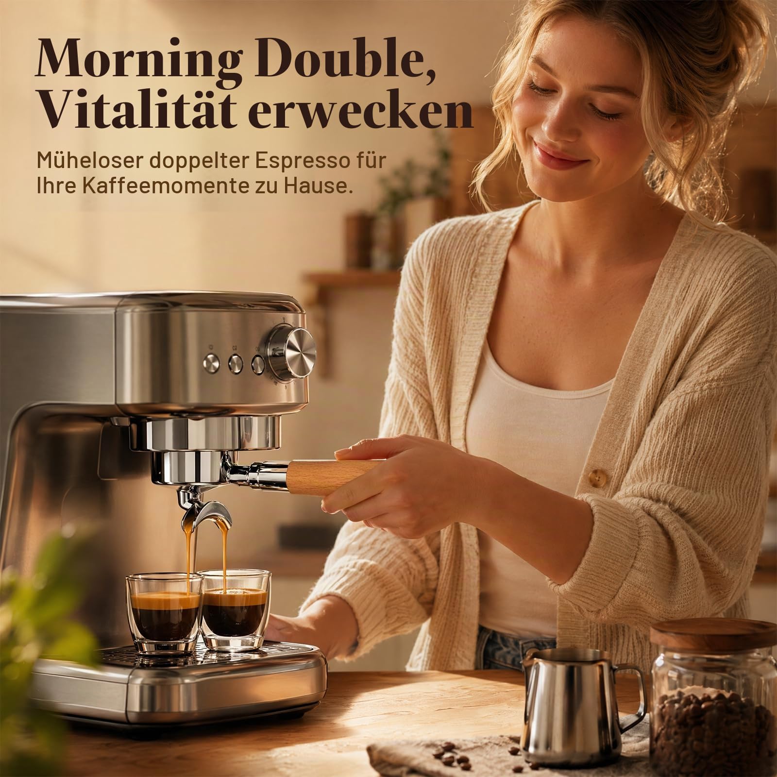 Siebträger 51mm für DeLonghi Dedica EC680 EC685 EC885, 3-Ohren Design