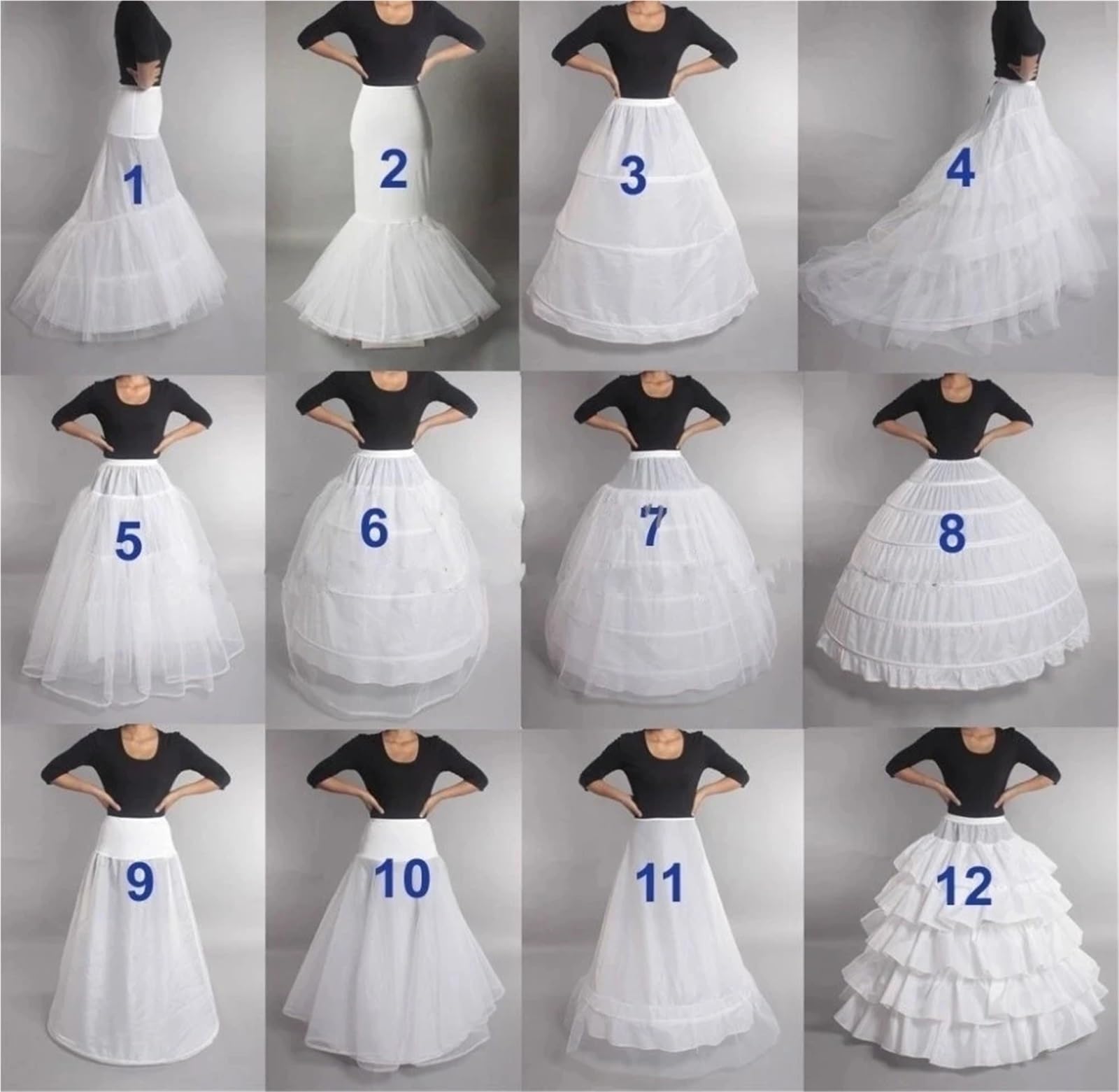 Sottogonna da sposa, sottogonna a cerchio, taglie forti, crinolina