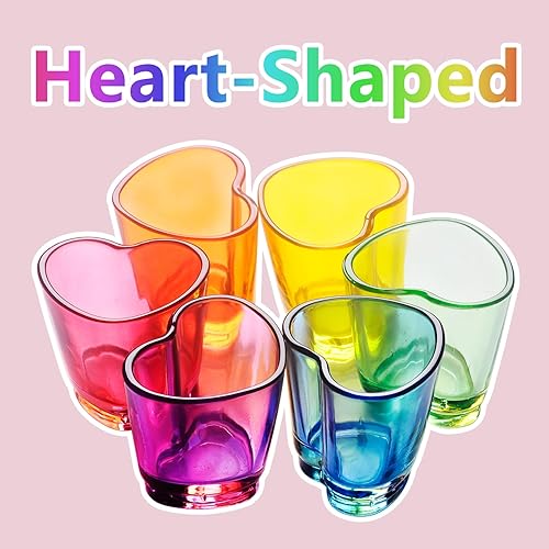 Miniatura 2 de Vasos de chupito, 1.5 onzas, juegos de 6 vasos de chupito de espresso, vasos de chupito de arcoíris, vasos de chupito a granel, vasos de chupito de