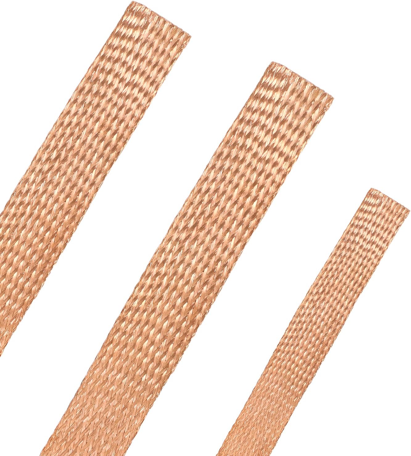 Copper Wire Loom - EMI/RFI Shielding Flexible Cable Management for Automotive Audio, Industrial Expandable Cables, Marine Wiring & Computer Case ﻿ (Pure Copper, 12mm (15/32")-16ft)