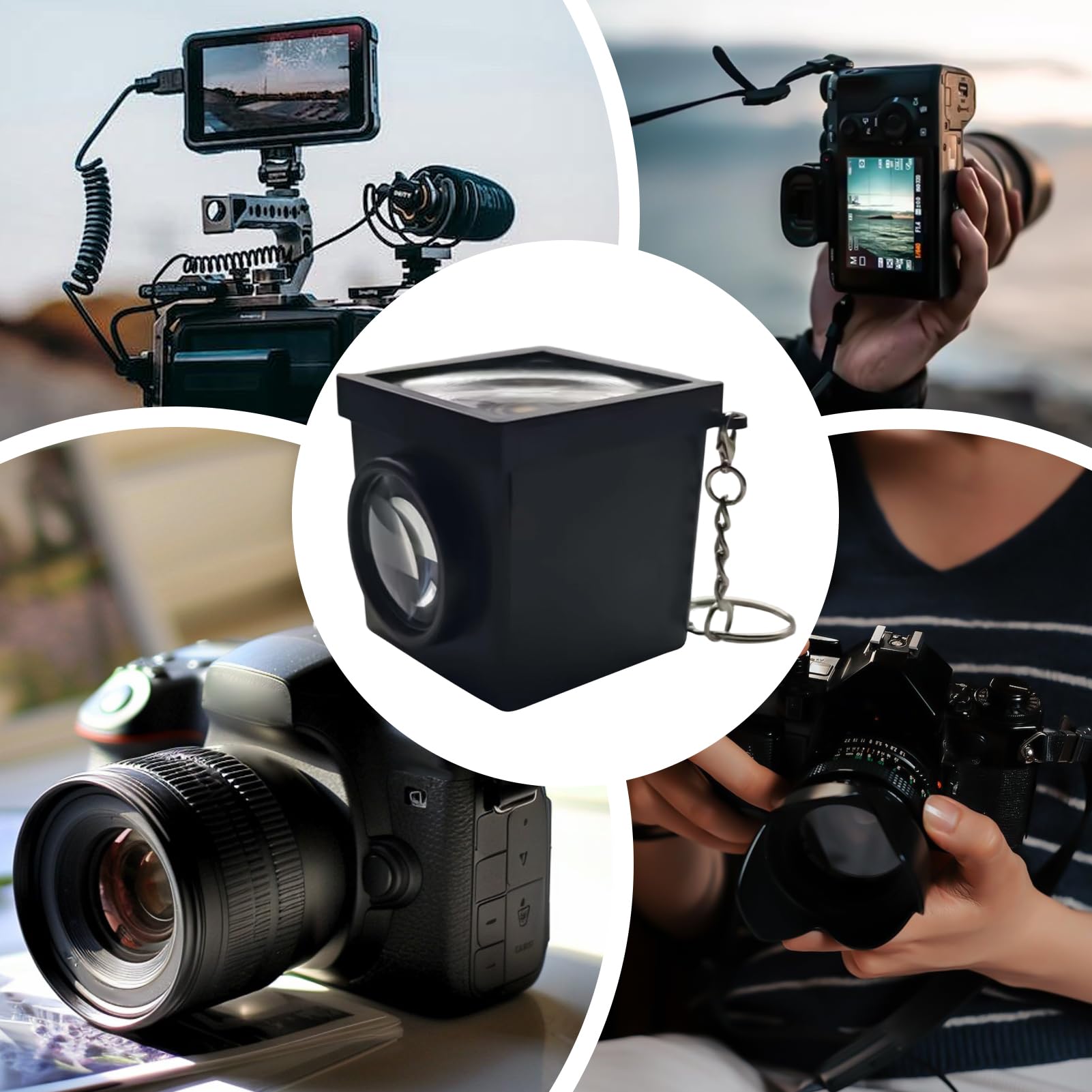 Mirino Ottico - Schermo Di Visione Luminoso Stampato In 3D,Mirino Esterno Ottico Per Fotocamera A Livello Della Vita - Per La Fotografia Di Strada E La Fotografia Di Paesaggio