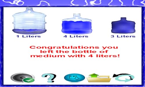 Mova a água da garrafa.