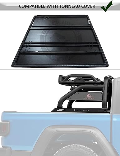 Miniatura 2 de Black Horse Off Road Atlas - Barra antivuelco negra compatible con Nissan Frontier ATRB7BK 2005-2021