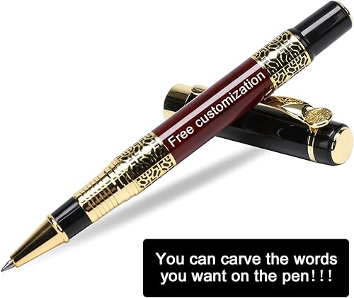 Miniatura 4 de YIVONKA Bolígrafos personalizados, bolígrafos grabados, bolígrafo de rodillo, bolígrafo de repuesto mediano, tinta negra, regalos personalizados
