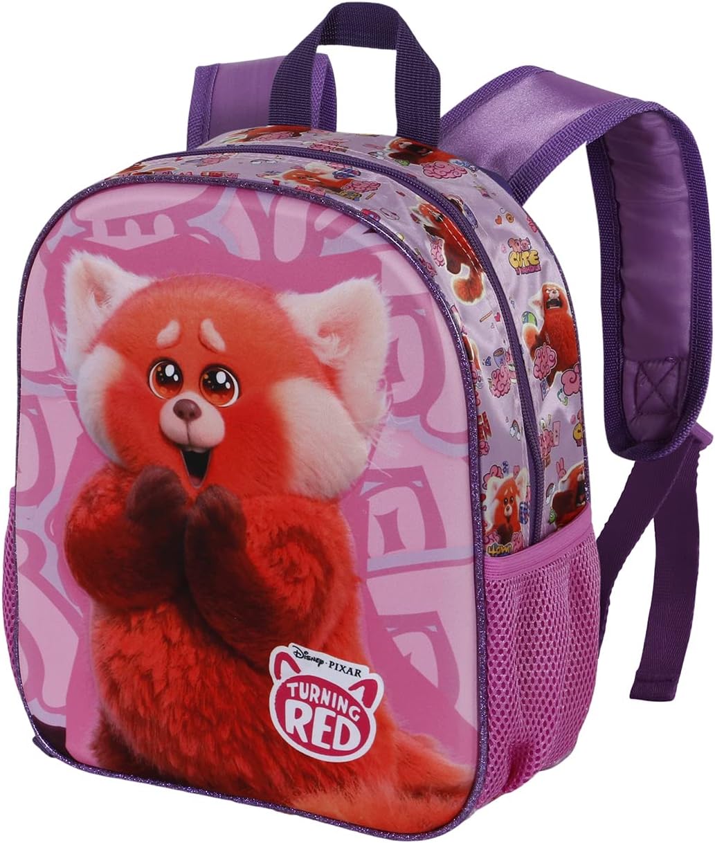 DisneyTurning Red Yaay-Small 3D Backpack, Pink, 11 x 26 x 31 cm, Capacity 8.5 L