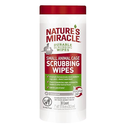 Nature’s Miracle Small Animal Cage Scrubbing Wipes 30Ct