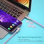 Angle droit USB C Câble,3Pack 10ft USB à USB C Chargeur câble charge rapide 90 Câble de chargeur rapide de type C USBC Cordon de charge pour iPhone 17/16/15 Pro Max Plus,Galaxy, pixels,iPad