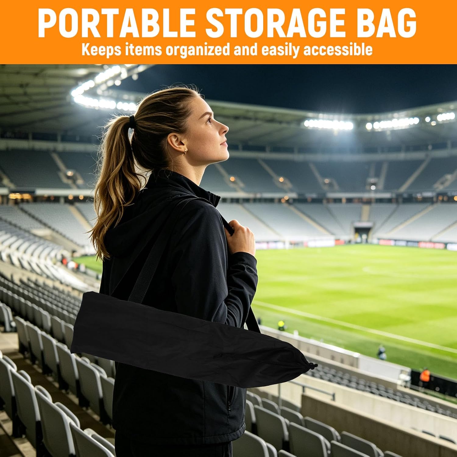 Gosknor 2pcs Soccer Referee Flag & Storage Bag, 40.8x34cm/16.06x13.4in