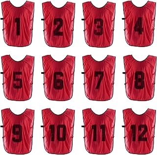 Soccer Training Vest, Team Sports Pinnies Reversible Numbered Soccer Practice Pennies for Youth