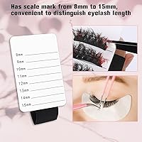 Vista 5 de Bandeja de pestañas postizas, paquete de 4 soportes de pestañas para suministros de extensión de pestañas, paleta de mano con correa de muñeca