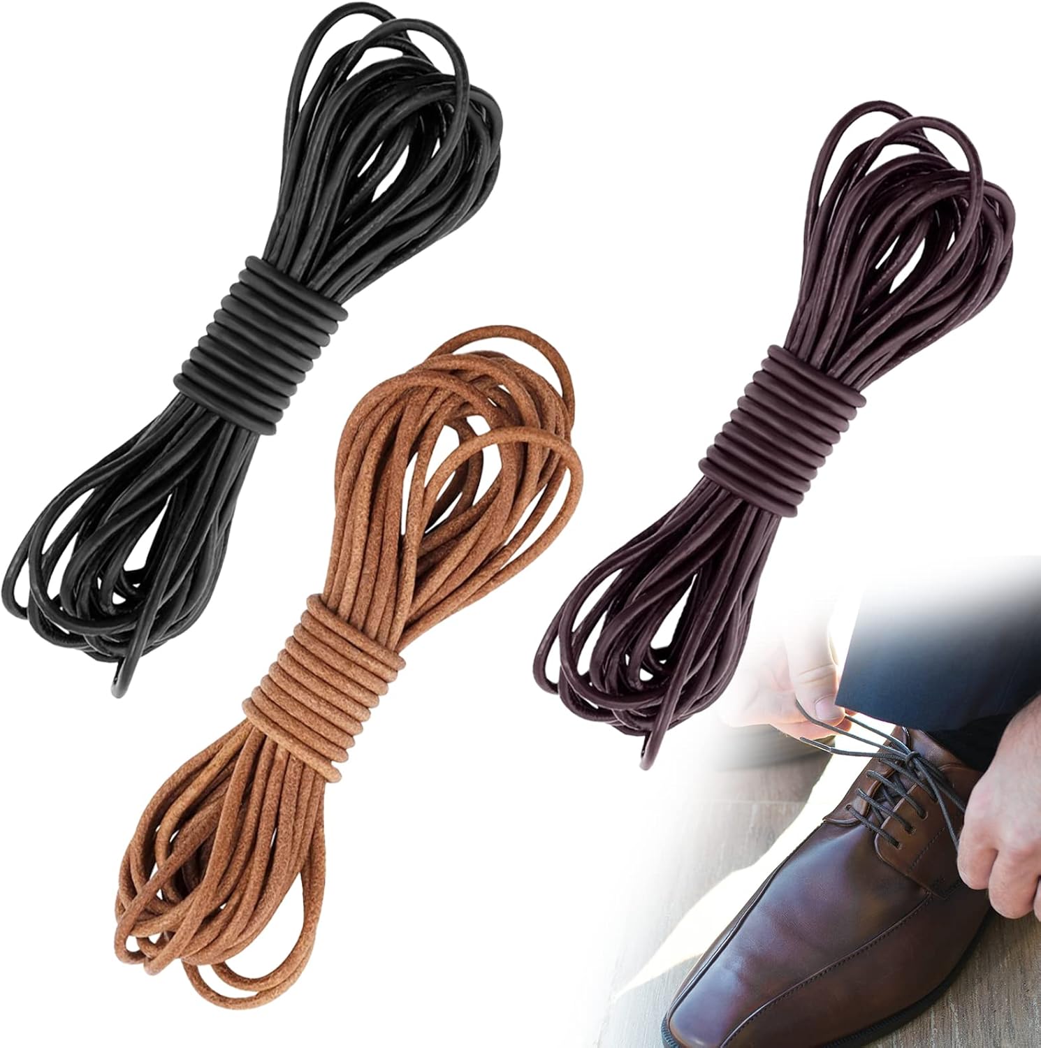 105 Stück Lederband Set - 150m In 5 Farben Für Schmuck & Basteln