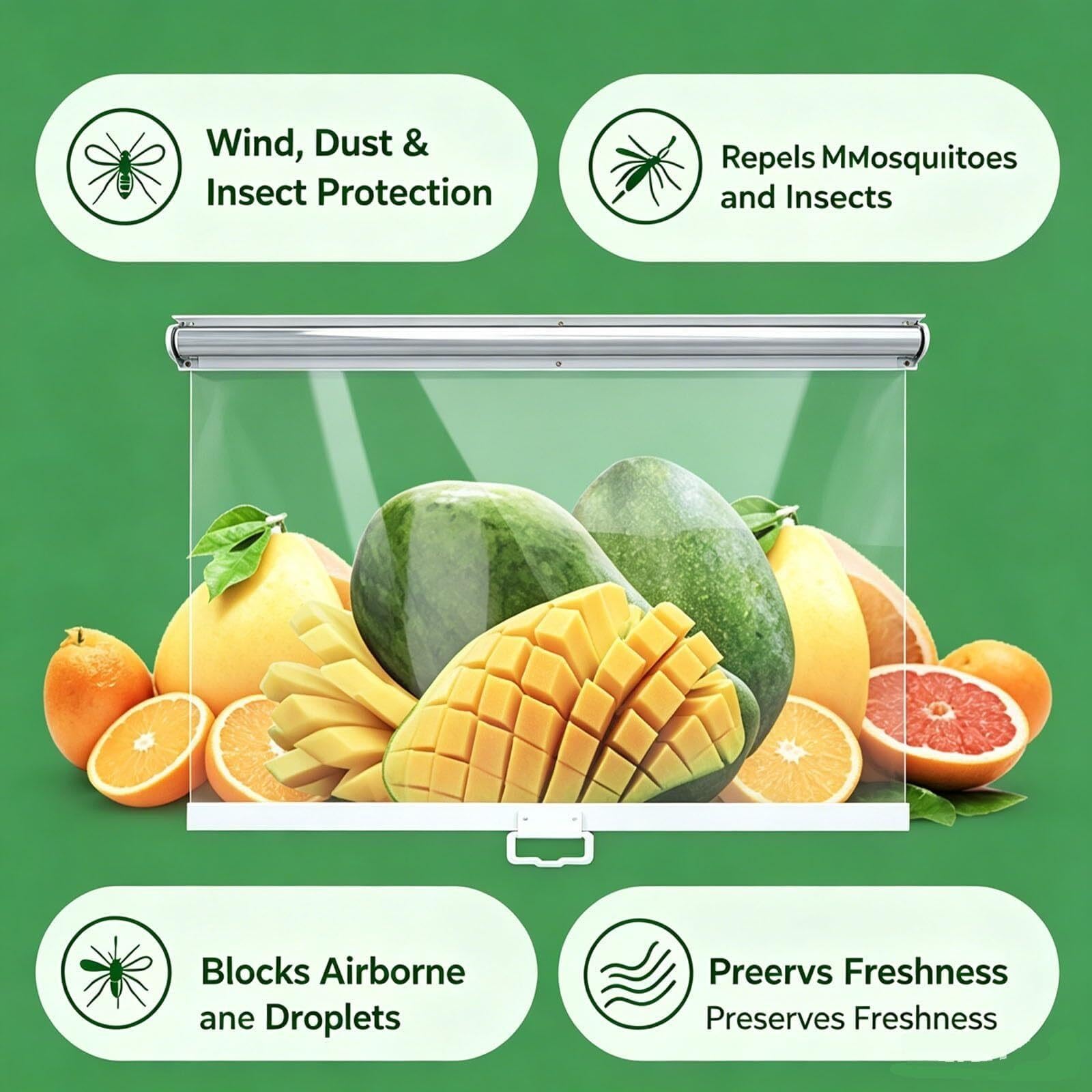 Estor transparente para congeladores comerciales, ahorro de energía