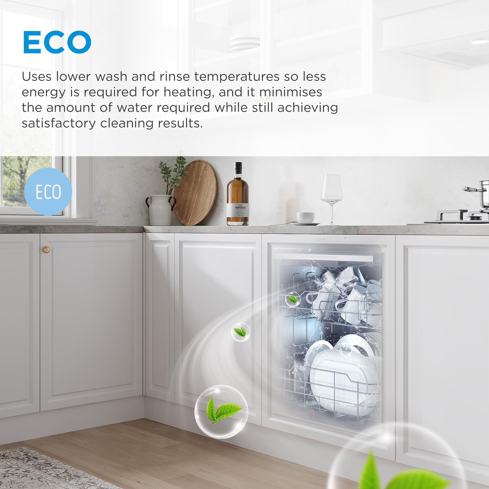 Midea Freestanding Dishwasher with 14 Place Settings, Wi-Fi Connected, 60 cm Width, 44dB Silence, Intensive Wash & Adjustable Basket, Stainless Steel-MDWEF1433D(SS) [Energy Class C] — view 7