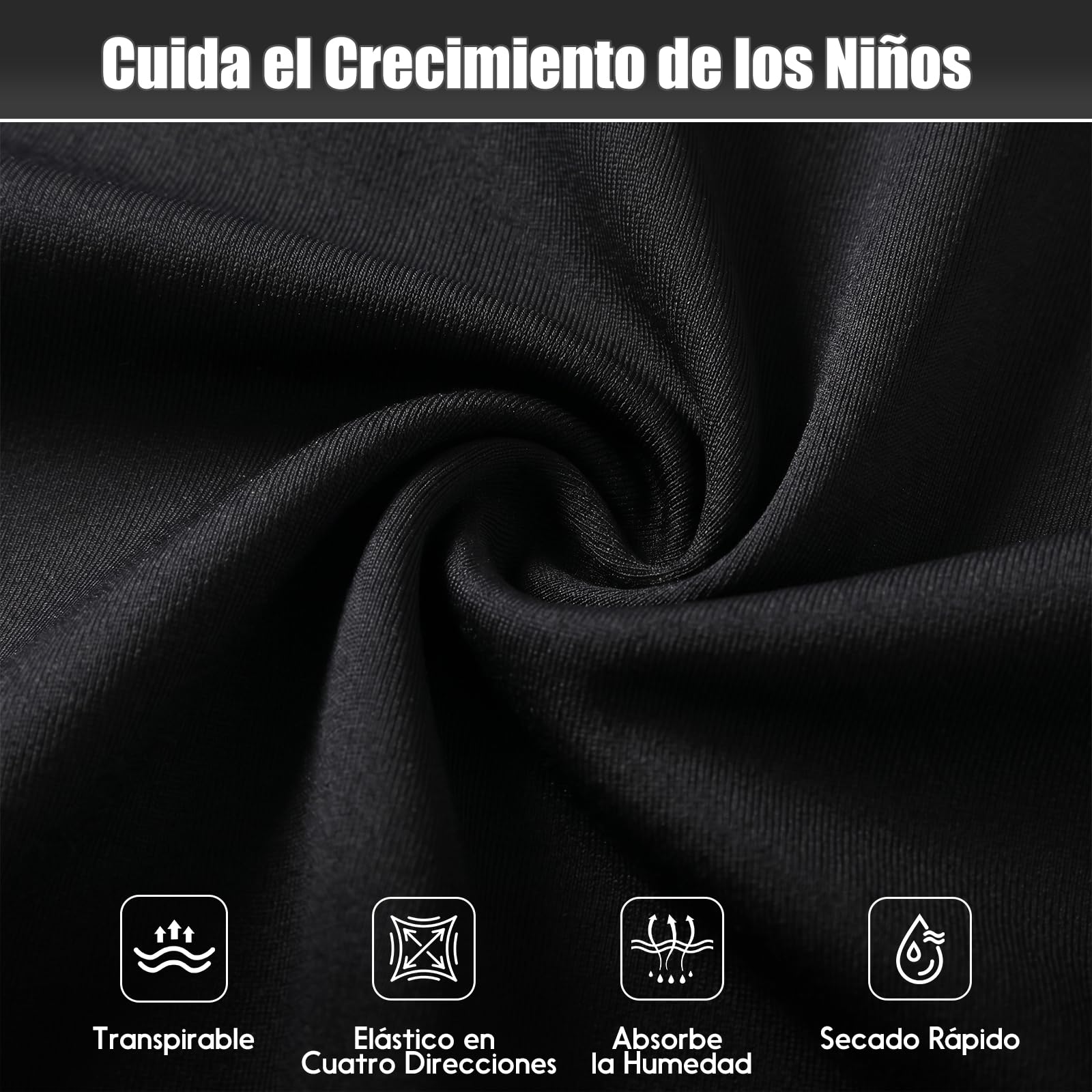 NuCamper Pantalones Cortos de Compresión para Niños Transpirable Deportivo Ropa Interior Fútbol Rugby Running Ciclismo