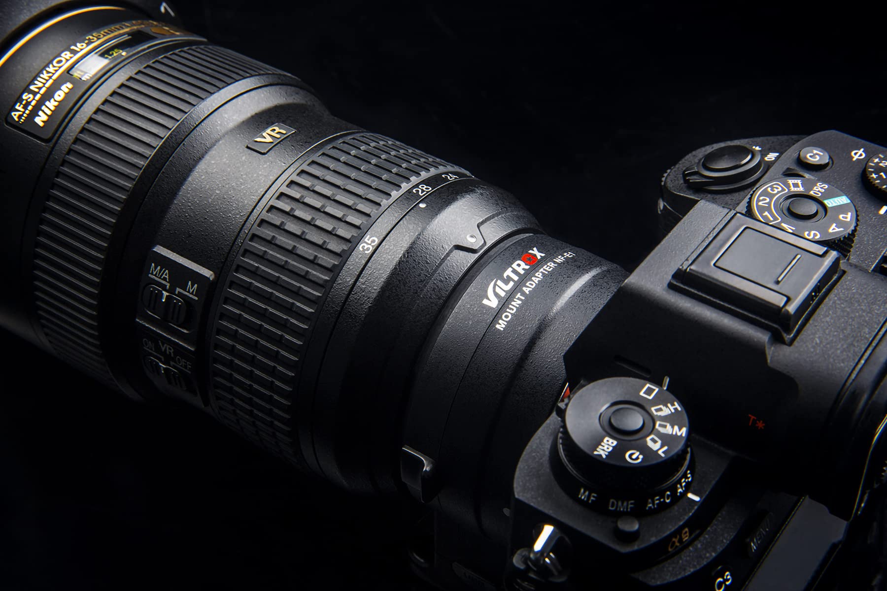 VILTROX NF-E1 Autofocus Adattatore per Obiettivo per Nikon F Lente a Sony E-Mount Fotocamera A9 A7RIII A7RII A7III A7II A6500 A6300 A6400