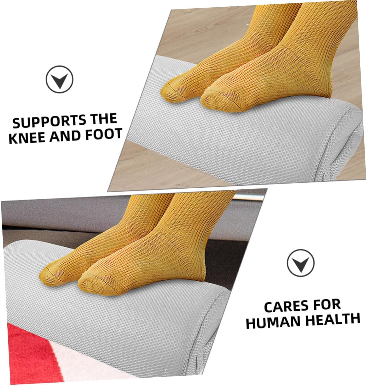 2pcs Ergonomic Footrest Pillow Comfortable Office Foot Rest for Daily Use Elastic Semi-Cylindrical Design for Leg and Support for Relaxation