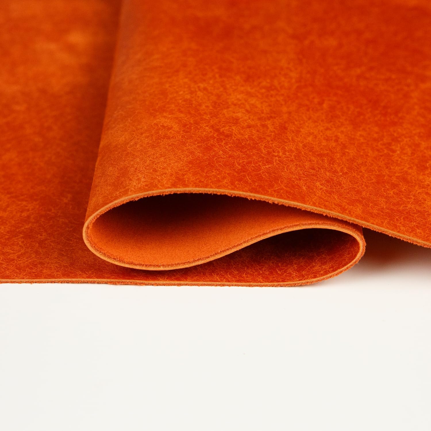 Eren's Leather Goods Pueblo Leather Sheets for Crafts, Full Grain Cowhide Tooling Leather Pieces (Orange, 12"x12")