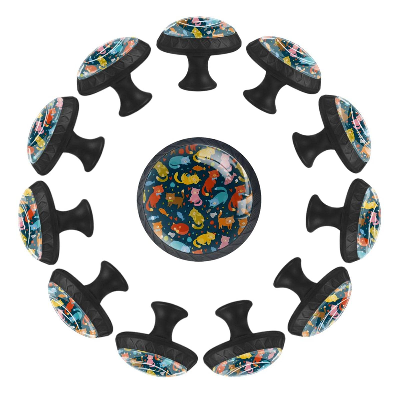 Boutons de tiroir motifs chats 35mm pour rénover facilement une vieille commode