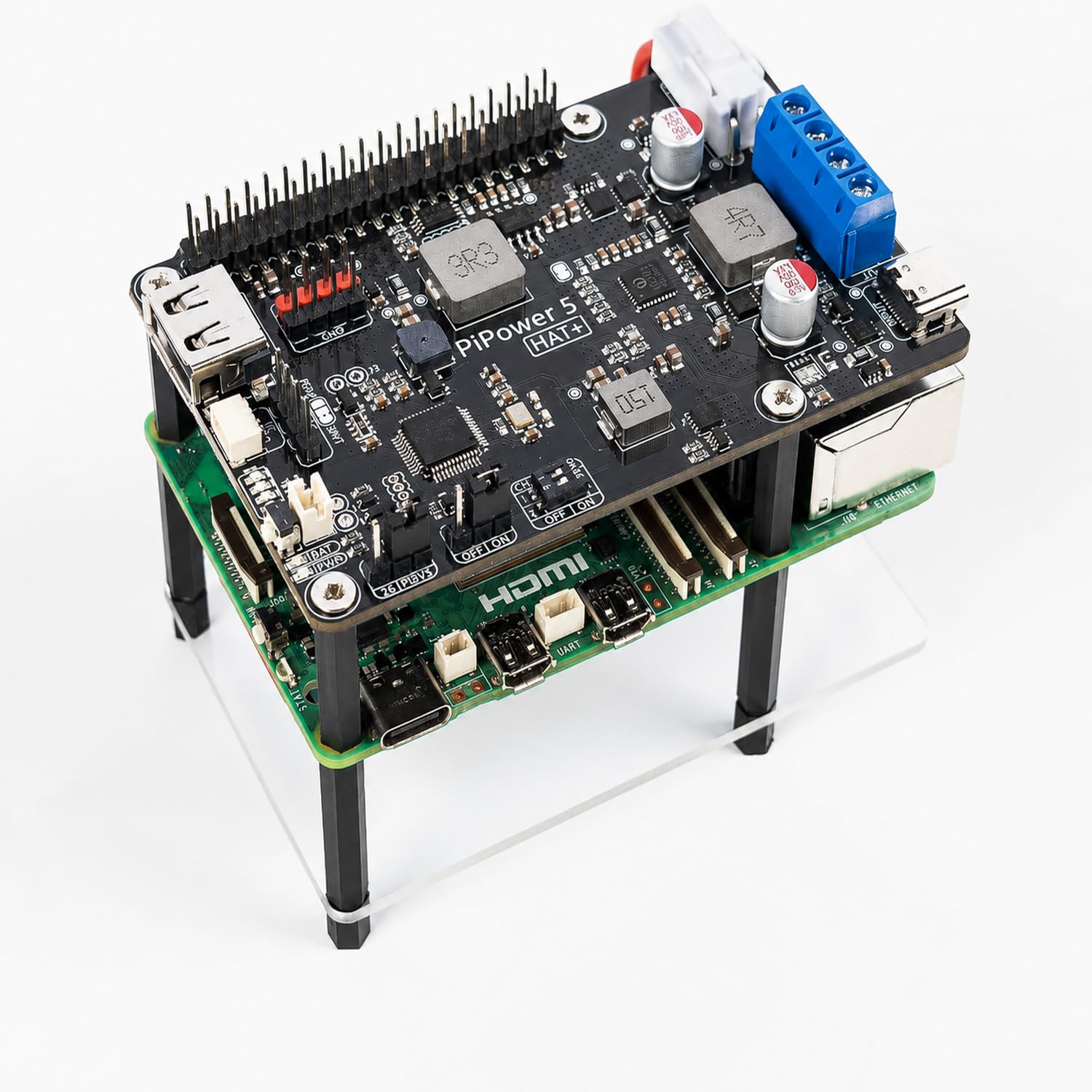 Amazon.co.jp: PiPower 5 Raspberry Pi 5/4B/3B+/Zero 2 W対応 UPS HAT