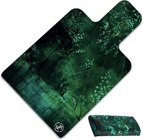 Miniatura 9 de Alfombrilla y toalla de Pilates Reformer – Esterilla de gimnasio – Mini esterilla de yoga de viaje con respaldo de goma negra – Alfombrilla ligera