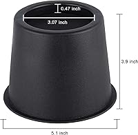 Vista 2 de BTSD-home Elevadores de cama redondos de 4 pulgadas, elevadores de muebles de alta resistencia, elevadores de silla de mesa para elevar hasta 10,000