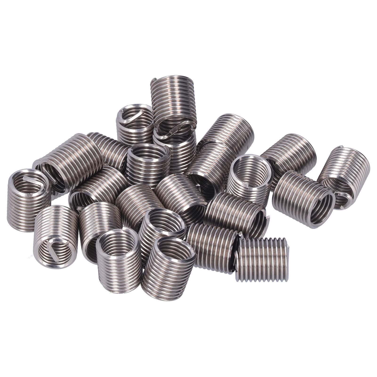 20 Piezas Acero Inoxidable de Reparación de Roscas M12 X 1,75(2D) | de Insertos de Alambre Kit Surtido de Tornillos, Inserto de Rosca de Alambre de Conversión Métrica y en Pulgadas
